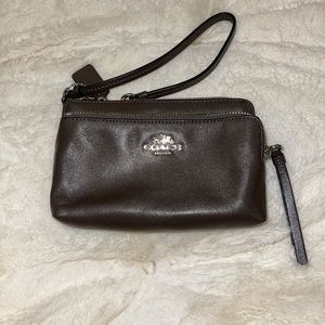 Dark Chocolate COACH Wristlet